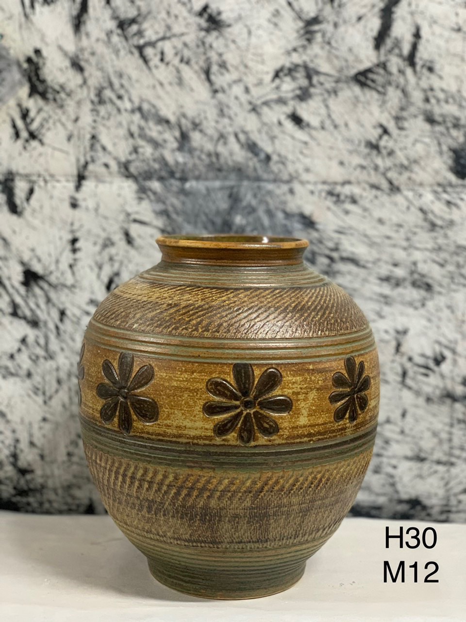 VÒ TRÒN MEN MỘC VẼ HOA H30CM