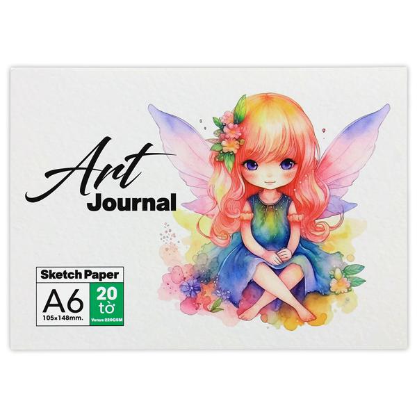 Tập Vẽ Art Journal A6 - 40 Trang 220gsm - The Sun - Bé Gái