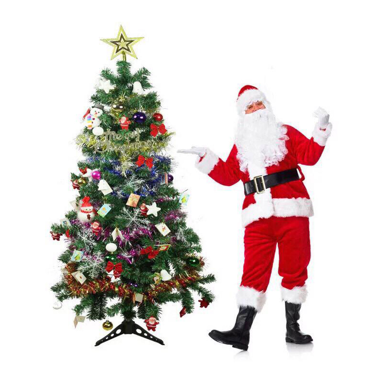 Cây thông Noel 1,6m trang trí cho mùa giáng sinh an lành tặng kèm phụ kiện đầy đủ - Cây thông Noel full phụ kiện
