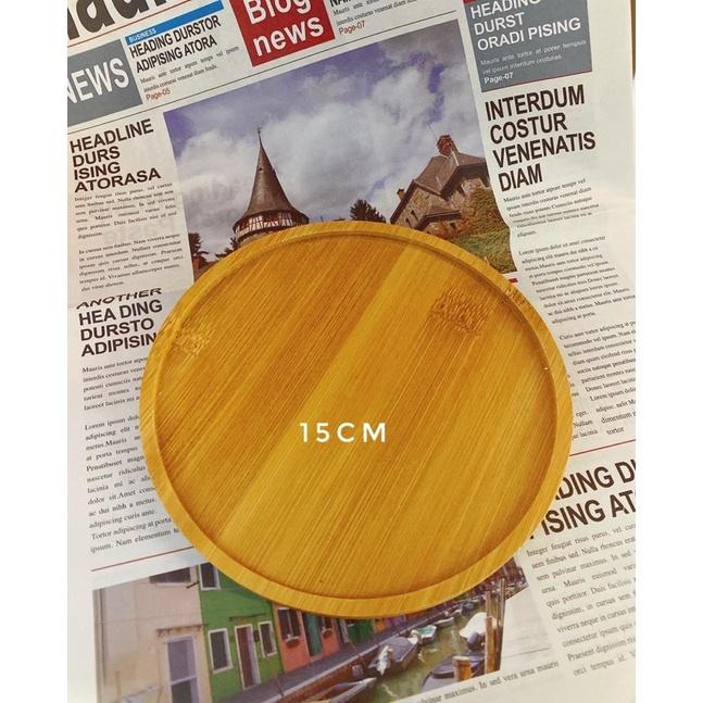 Khay gỗ chụp sản phẩm đựng nến