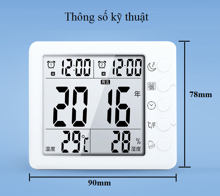 Đồng hồ đo nhiệt độ độ ẩm T10 ( Cảm biến nhạy , Siêu chính xác )