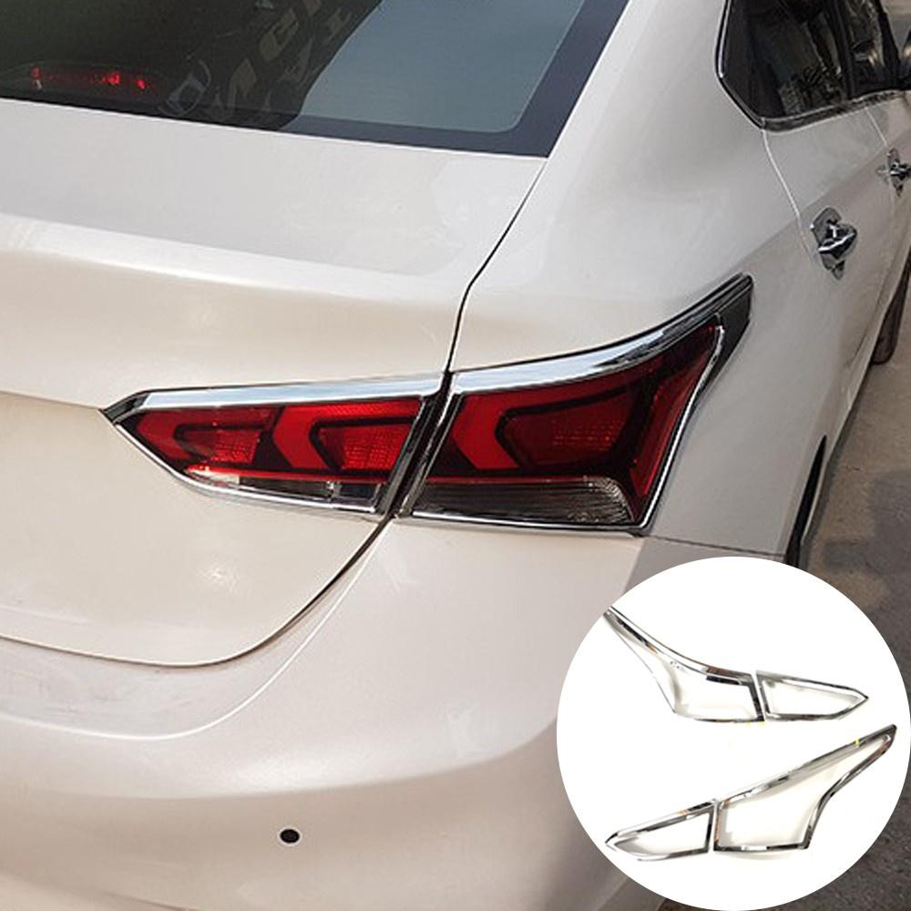 Ốp viền đèn pha, hậu cho xe Hyundai Accent 2018- 2020- 2021 mạ crom cao cấp