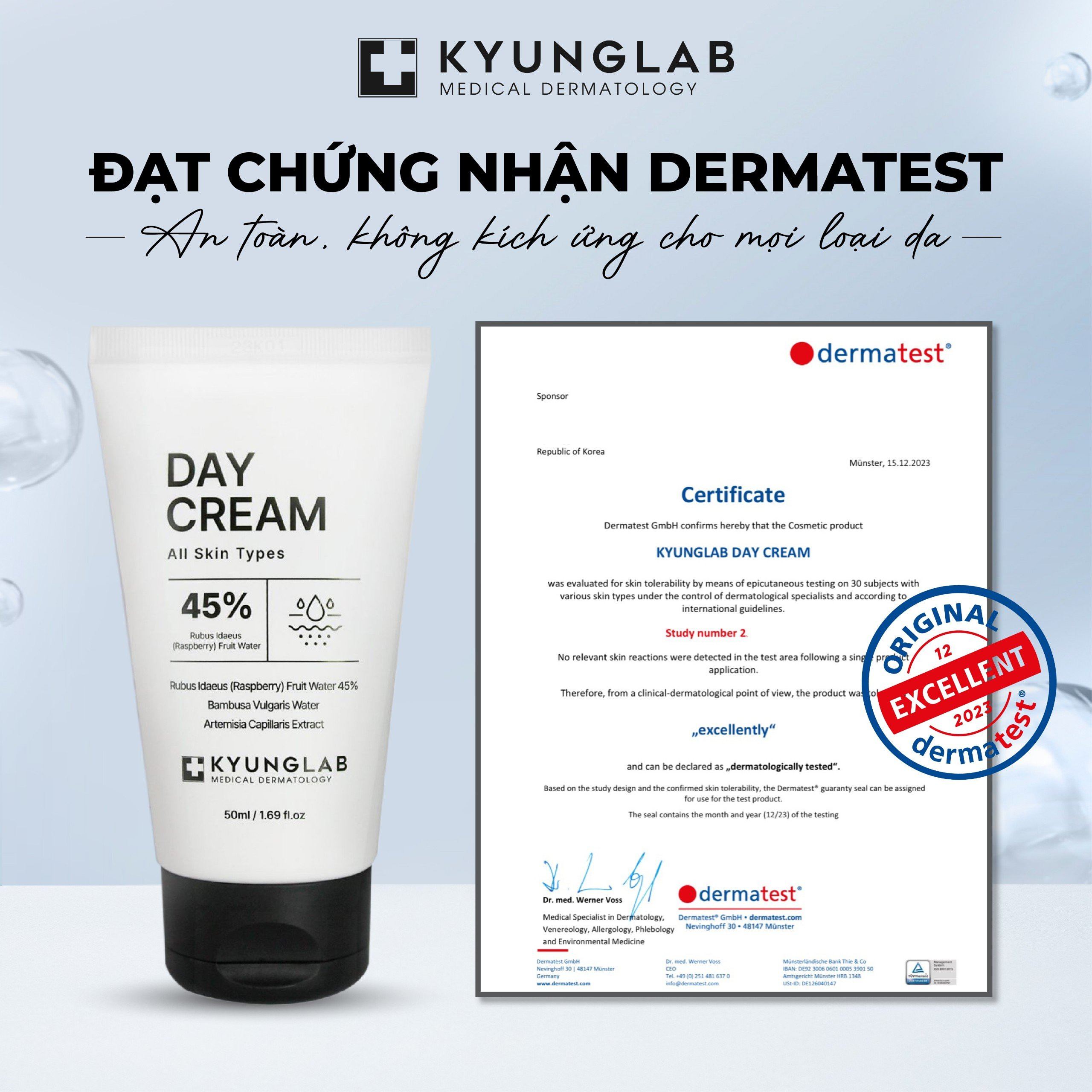 Kem dưỡng ban ngày Kyunglab cấp ẩm nâng tông da 50ml