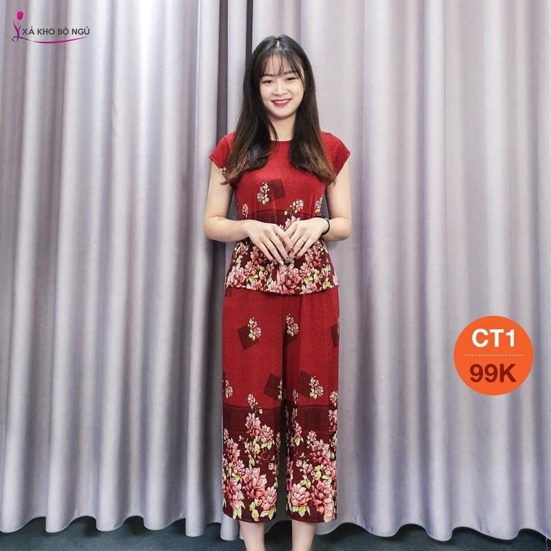 Đồ bộ trung niên nữ cho bà cho mẹ- bộ mặc nhà chất vải thun lạnh siêu mát