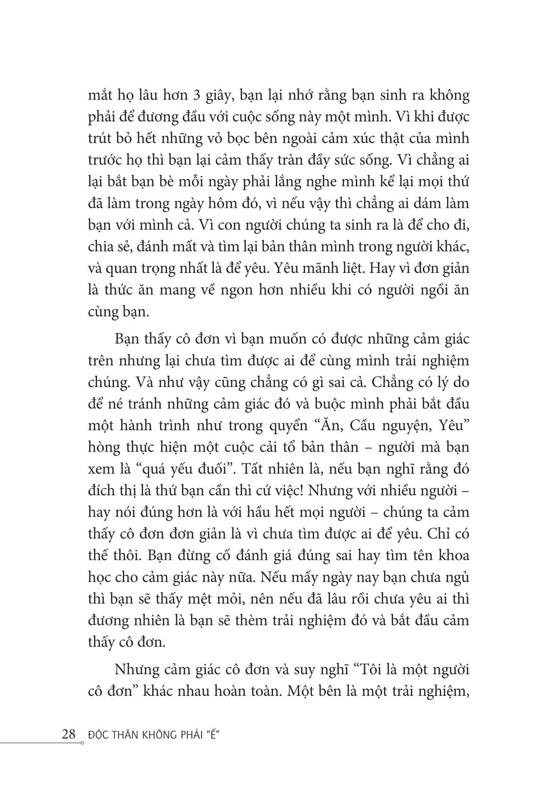 Độc Thân Không Phải "Ế"