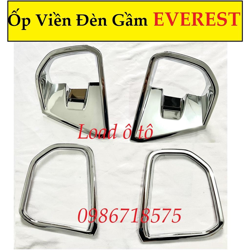 Ốp Viền Đèn Gầm Trước Sau Xe Ford Everest 2022-23 Mẫu Mới Thiết Kế Nhựa ABS Mạ Crom Sáng Bóng