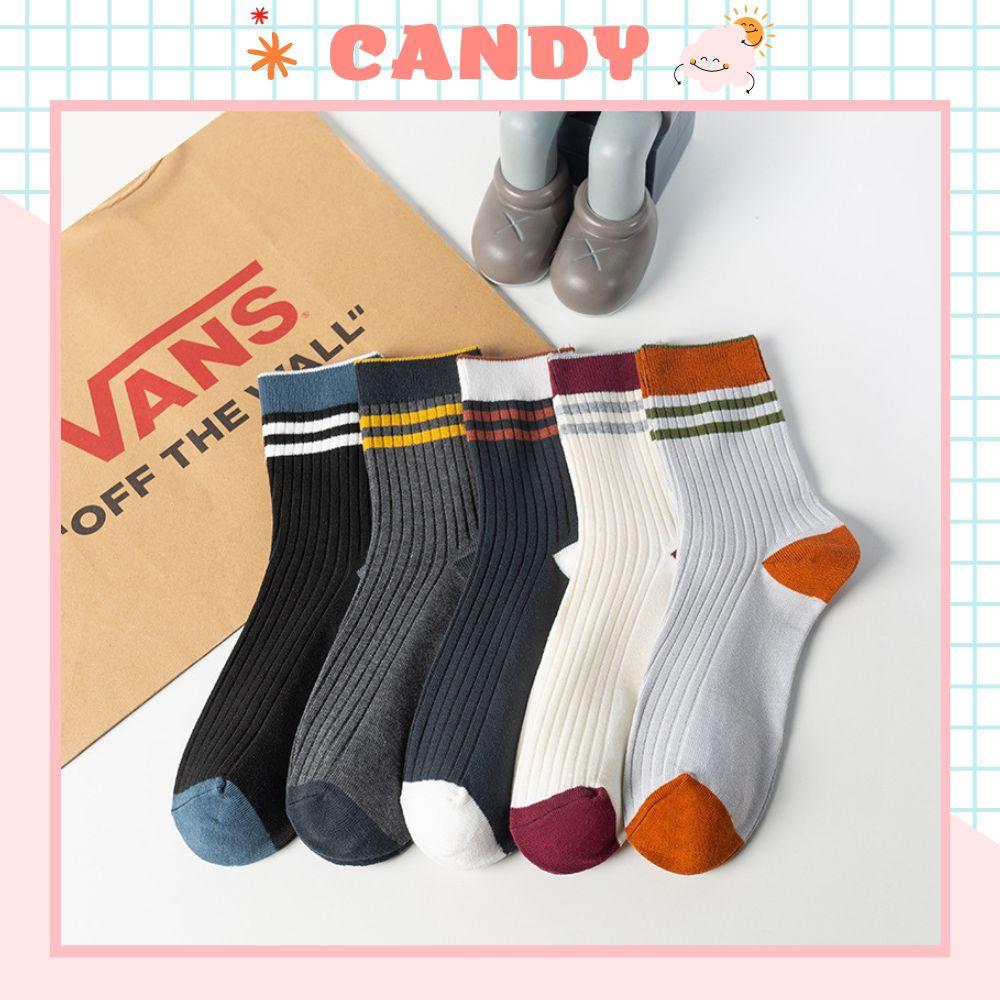 Tất nam vớ nam cổ trung, Set 5 đôi tất nam phong cách Hàn Quốc, co dãn 4 chiều, chất liệu cotton Hàn cao cấp TN-106