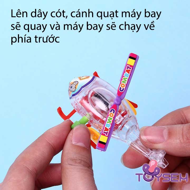 Máy bay trực thăng đồ chơi mini chạy bằng dây cót cho bé - Đồ chơi cho bé mô hình nhiều màu - Quà tặng sinh nhật cho bé trai, bé gái cute