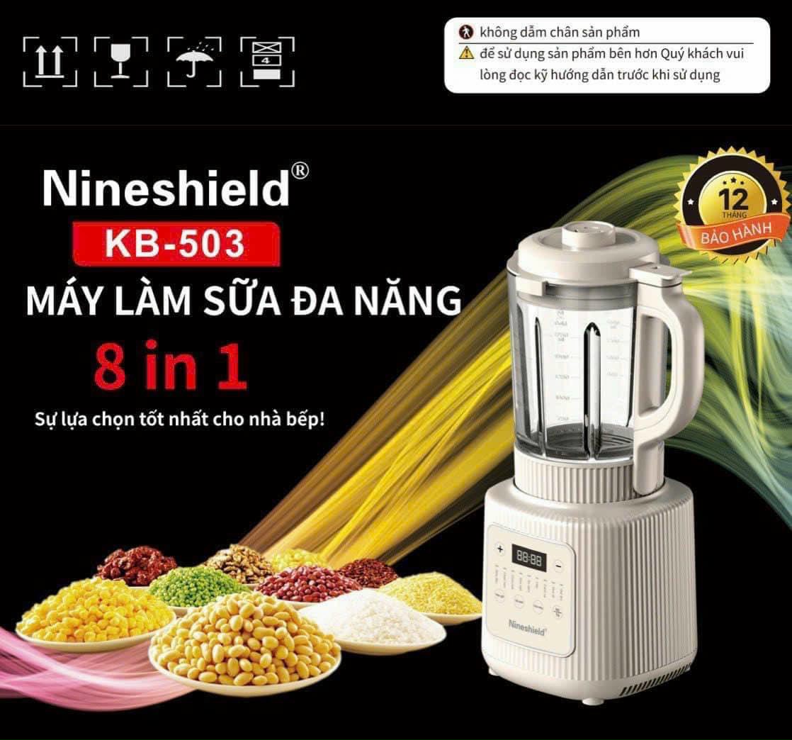 Máy làm sữa hạt chống ồn thông minh Nineshield KB503 - Hàng chính hãng
