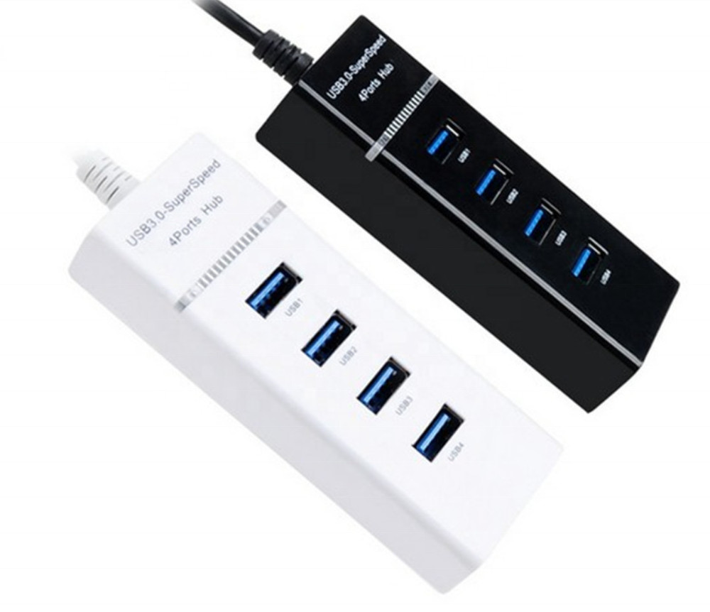 Hub Chia 4 Cổng USB 3.0 Tích hợp bảo vệ quá dòng để bảo vệ cả thiết bị được kết nối và chính Hub khỏi sự đột biến điện không lường trước - Giao Ngẫu Nhiên