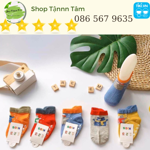 Tất len dày ấm, có đế chống trượt cho bé
