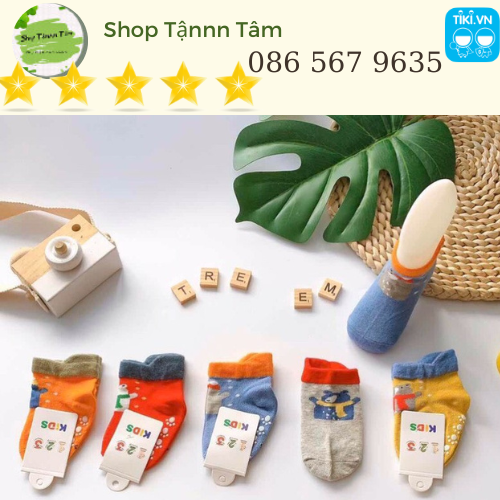 Tất len dày ấm, có đế chống trượt  cho bé