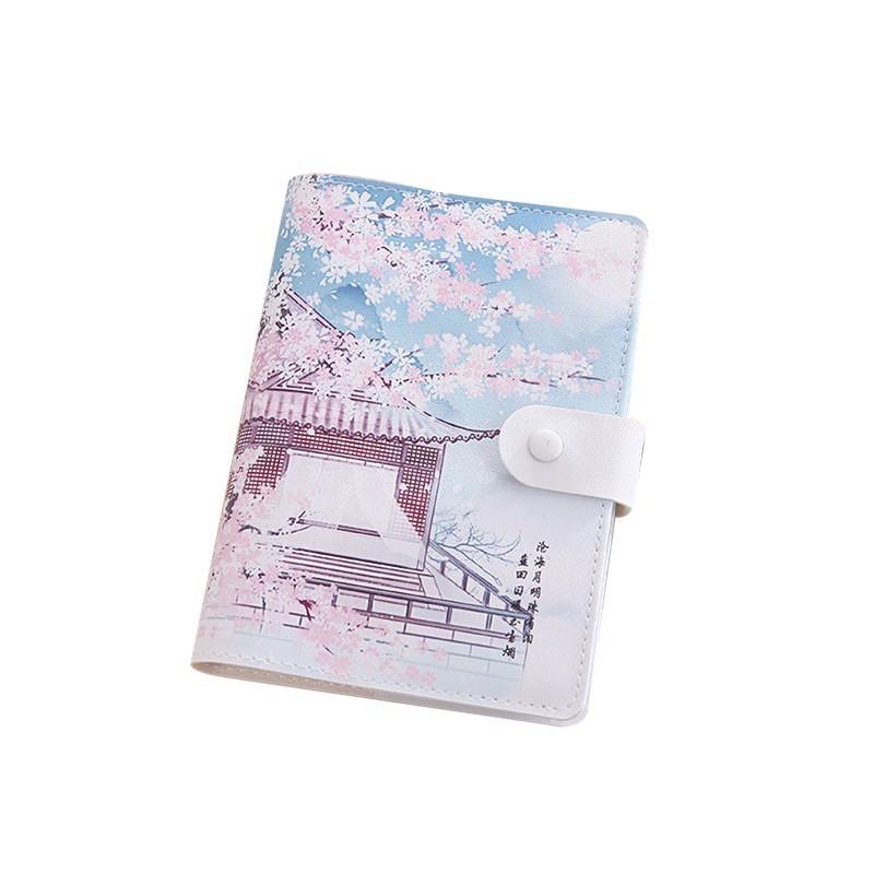 Sổ da cổ phong có nút bấm