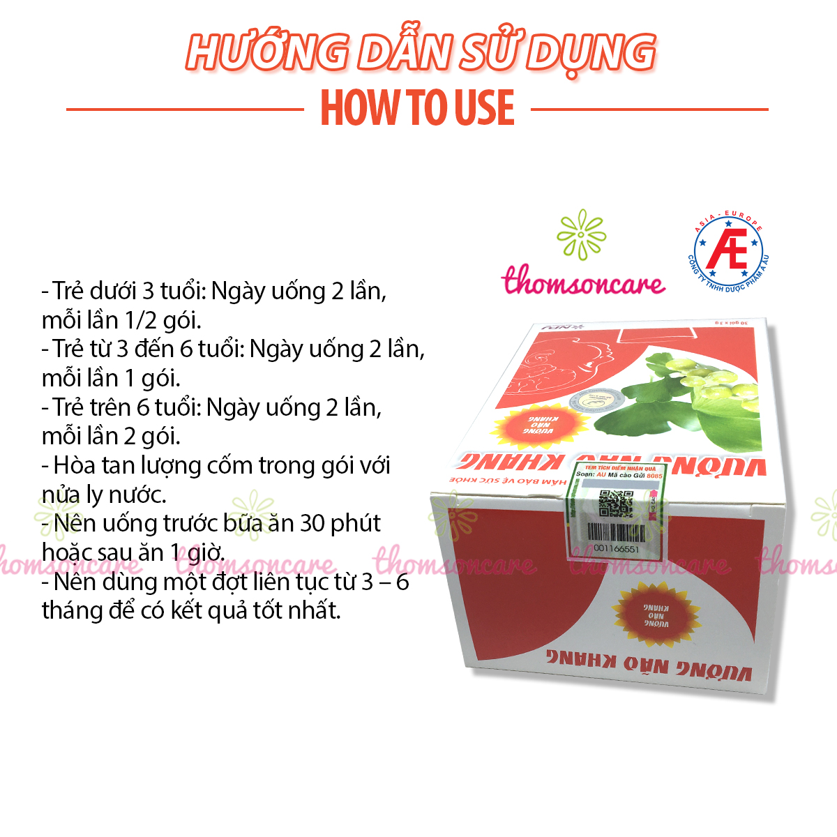 Cốm Vương Não Khang Combo Mua 6 tặng ngay 1 giúp tăng cường trí não cho bé Hộp 30 gói cốm từ thảo dược giúp trẻ tập trung, giảm tăng động