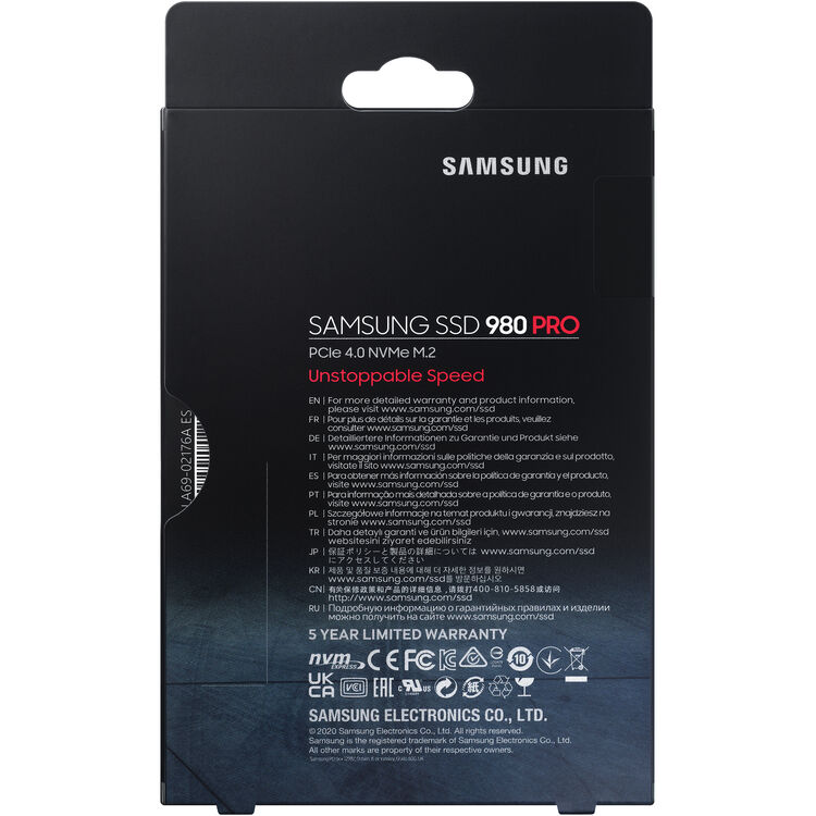 Ổ cứng SSD Samsung 980 PRO PCIe 4.0 NVMe SSD 500GB MZ-V8P500BW - Hàng Chính Hãng