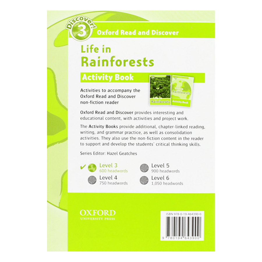 Oxford Read and Discover 3: Life In Rainforests Activity Book