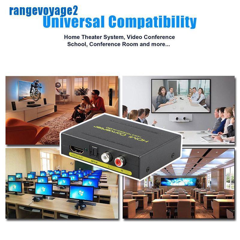Bộ Chia Cổng Âm Thanh 1080P Từ Cổng HDMI Sang Cổng HDMI + SPDIF + RCA L /