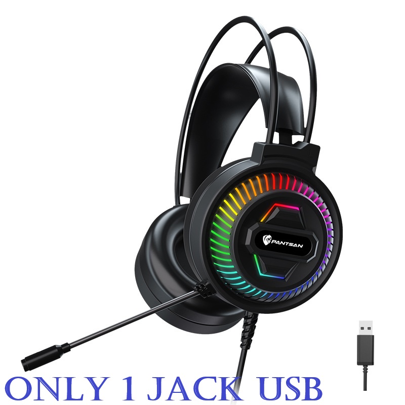 Tai Nghe PSH400 Led RGB Gaming Headset jack USB tiện lợi cho máy tính laptop hàng nhập khẩu