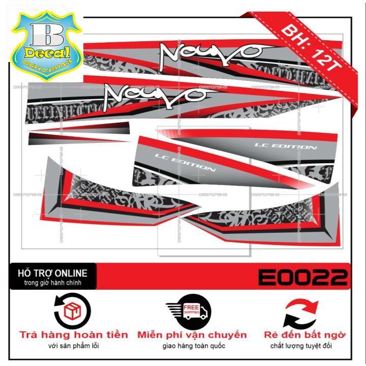 TEM XE NOUVO 1 ĐỎ XÁM