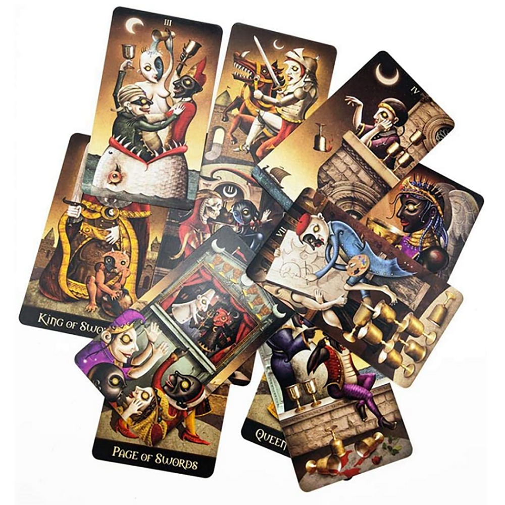 [Size Gốc] Bộ Bài Tarot Deviant Moon Bản Không Viền Borderless 78 Lá Bài Đá Thanh Tẩy