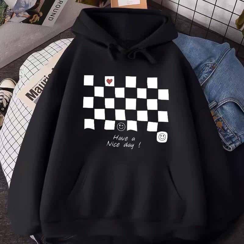 Hot Áo Hoodie bàn cờ 2 màu Xanh rêu, đen chất liệu nỉ bông siêu ấm Mẫu Trend 2023 fom rộng nam nữ.