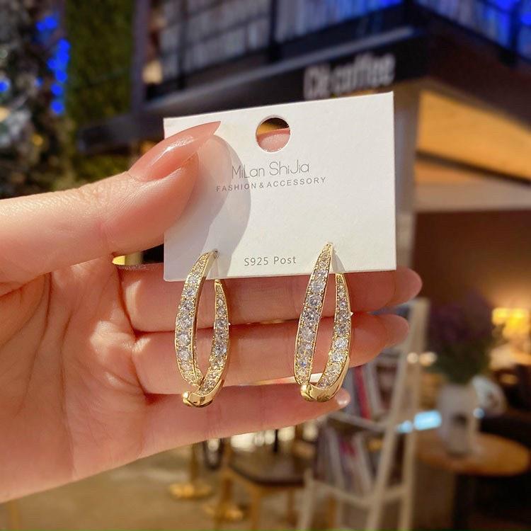 Bông tai nữ đính cườm đẹp MLA 222