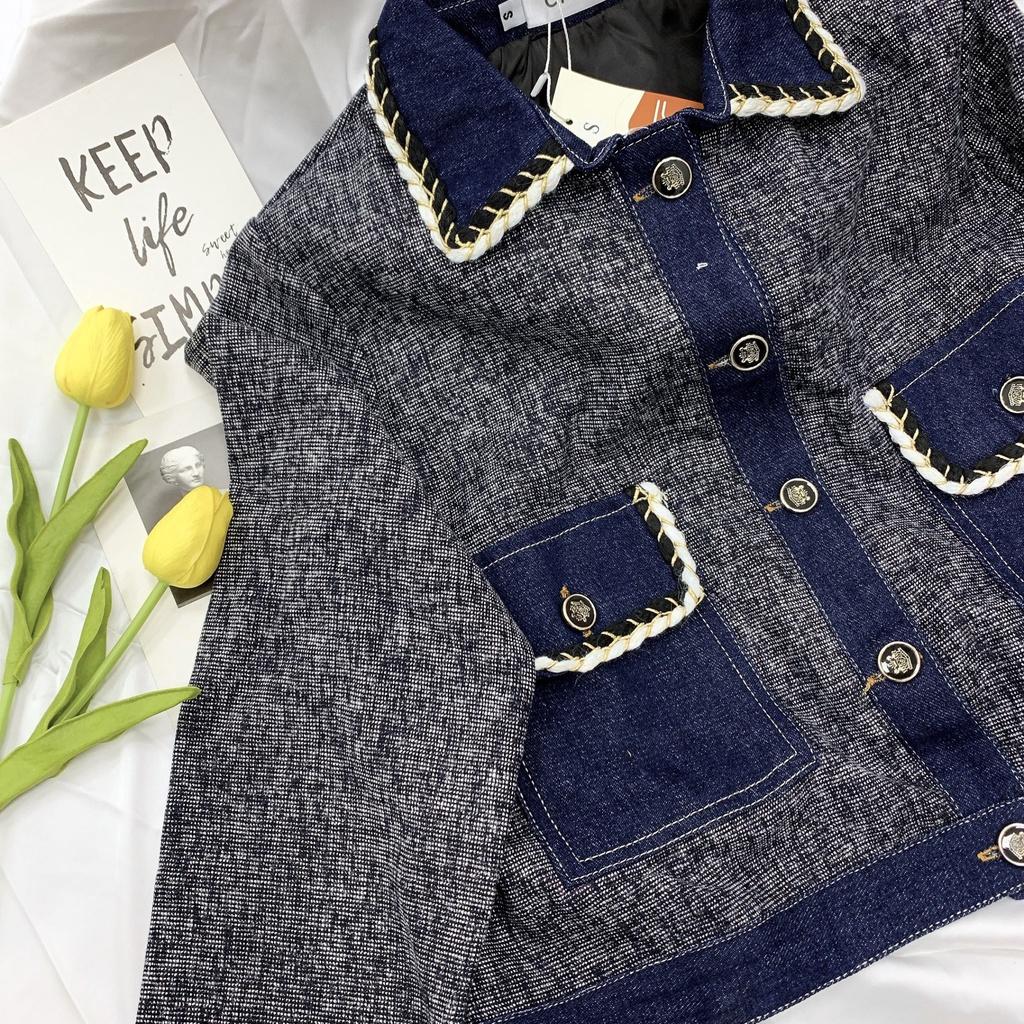 Set dạ Tweed 2 món phối Jean