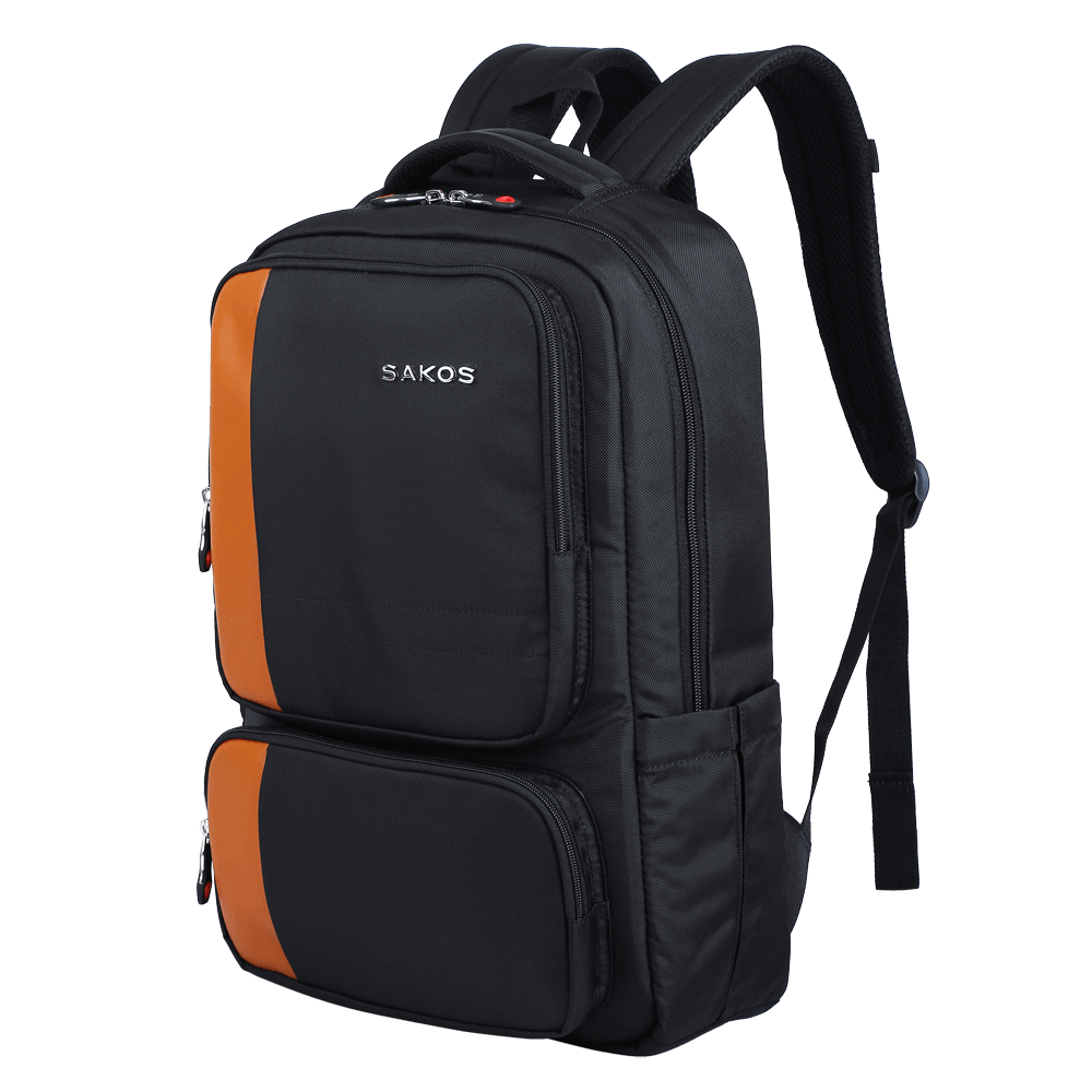 Ba Lô Laptop Hero - 15.6 Inch - Sakos ASBP32KBZMG9 - Đen Phối Nâu