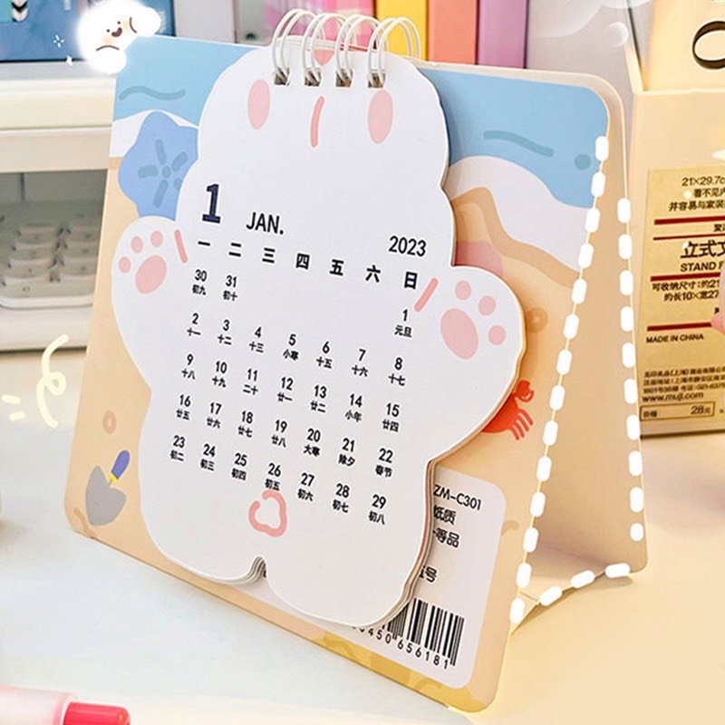 Lịch Bàn 2023 Họa Tiết Hoạt Hình Siêu Cute Có Trang Ghi Chú - Lịch Để Bàn 2023 Calendar Dễ Thương