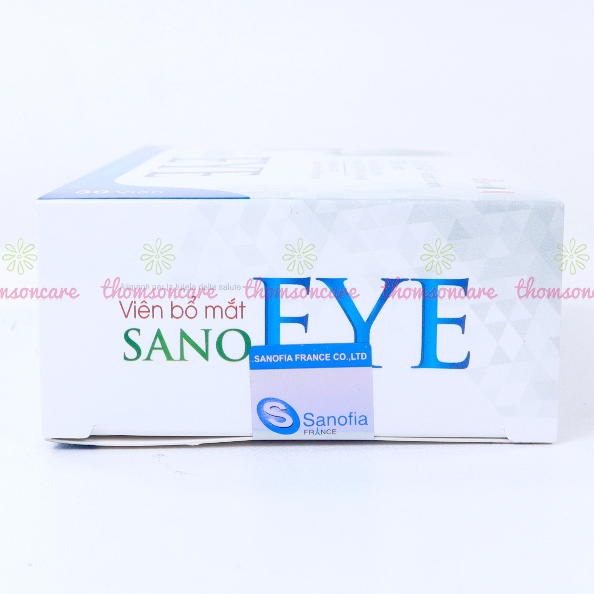 Viên uống bổ mắt SanoEye - Giúp cải thiện thị lực, mờ mắt, chống khô mắt, loạn thị từ dầu cá, việt quất - Hộp 30 viên Thomsoncare