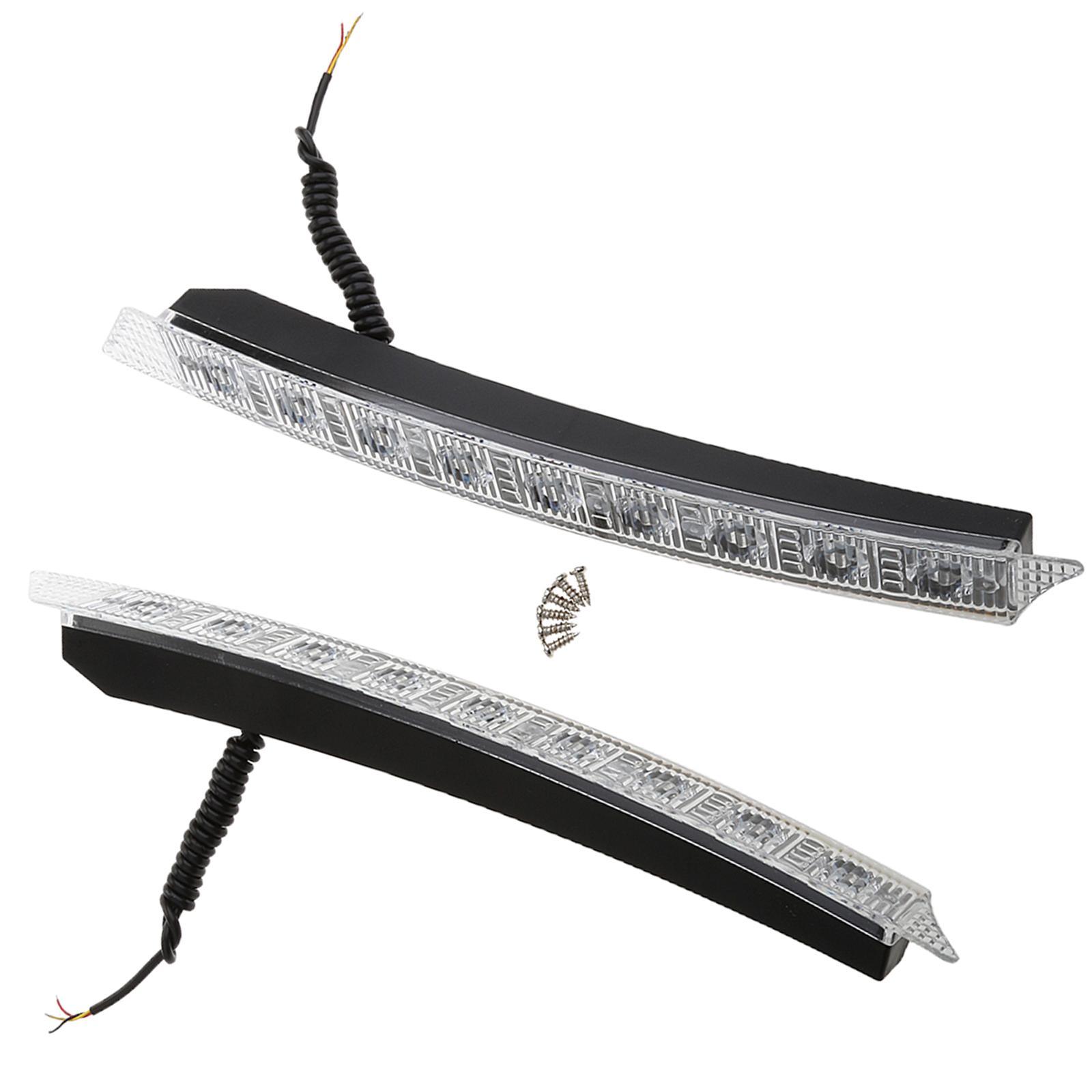 2x White&Amber LED Daytime Running Light for  C6 A6 S6 Q5 Q7  E90 E92