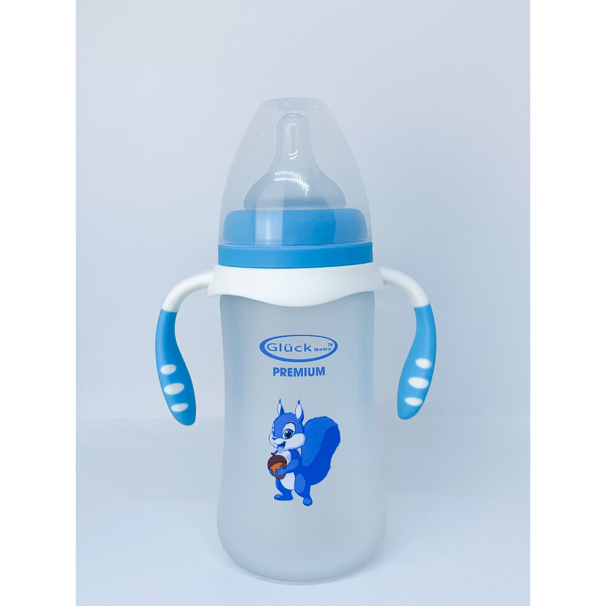 Bình sữa thủy tinh bọc silicon Gluck Baby 240ml