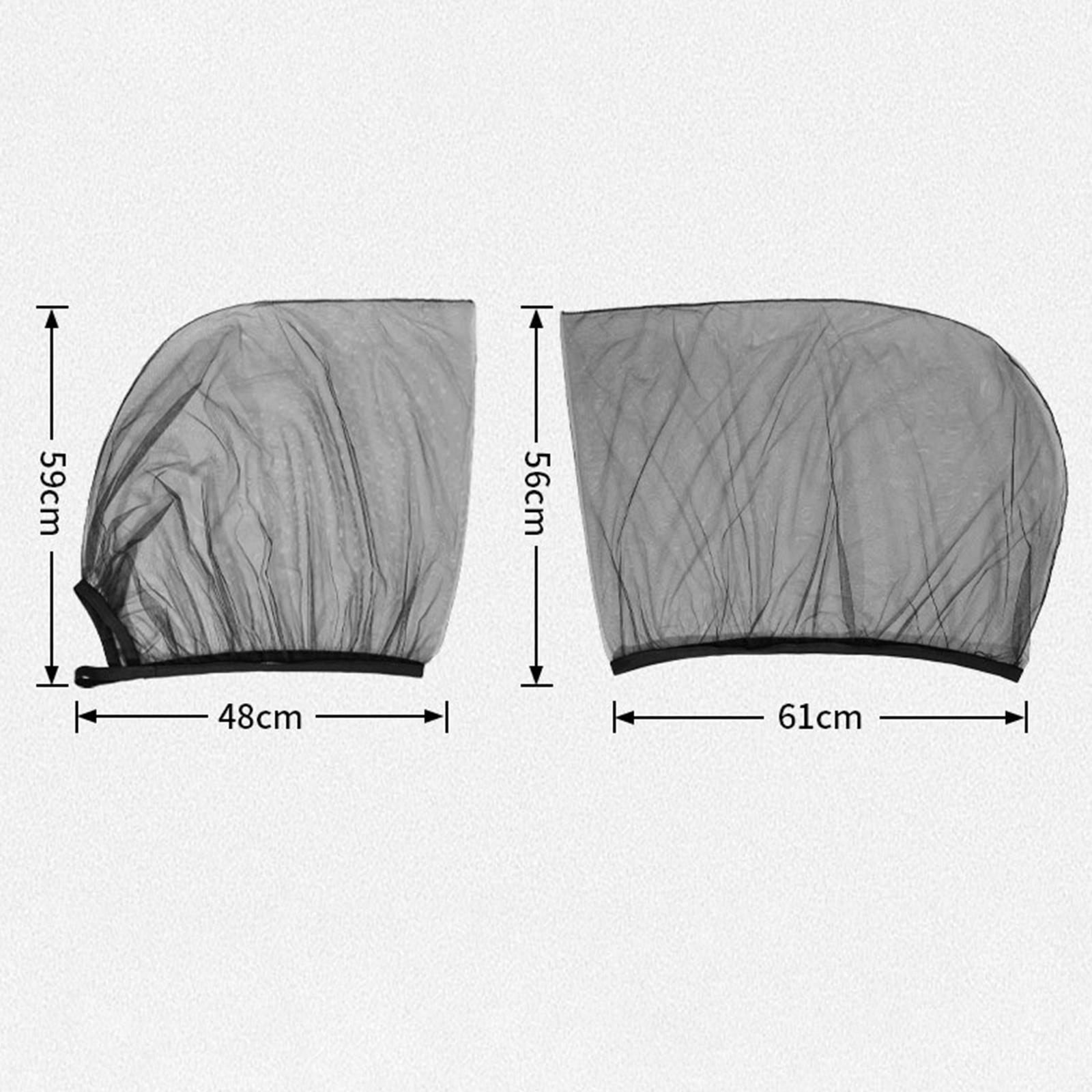 4Pcs Car Window Sun Blocker Block Mesh Sunshade for Front Rear Window