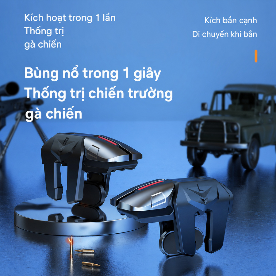 Combo 2 Nút Kẹp Chơi Game 4 Nút Bấm Cho Điện Thoại