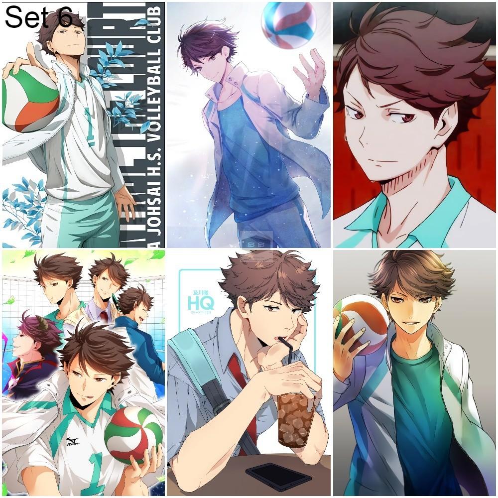 Bộ 6 Áp phích - Poster Anime Haikyuu!! Vua Bóng Chuyền - A3, A4, A5