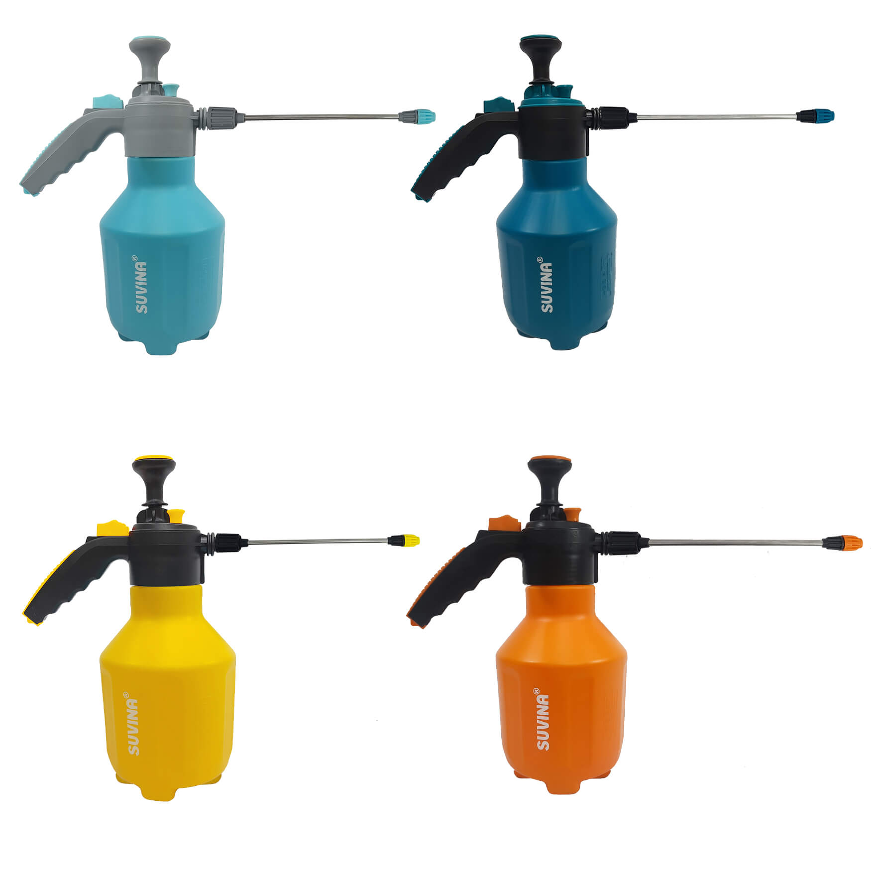 Bình Xịt Tưới Cây Cầm Tay Vòi Nối Dài Suvina 1,5 Lit SU1.5L-05, 4 màu tùy chọn, BH 1 Th, Chất Liệu HDPE, Thiết Kế Kiểu Dáng Tiện Lợi, Dễ Sử Dụng, Phun Sương Mịn Hoặc Tia Nước Mạnh, Khóa Xịt Tự Động Tránh Mỏi Tay