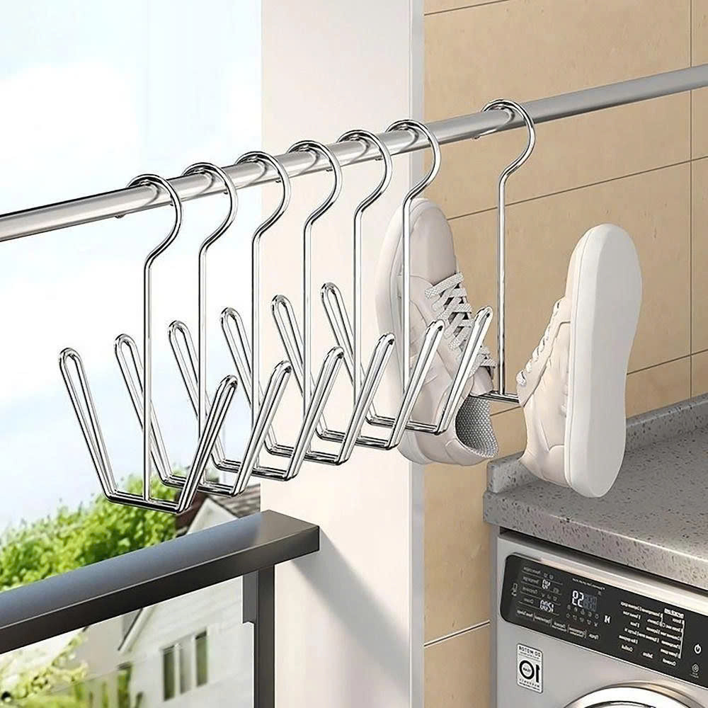 COMBO 2 Móc phơi giày dép, móc treo giày dép inox cứng cáp đa năng tiện lợi gọn gàng, tiết kiệm không gian