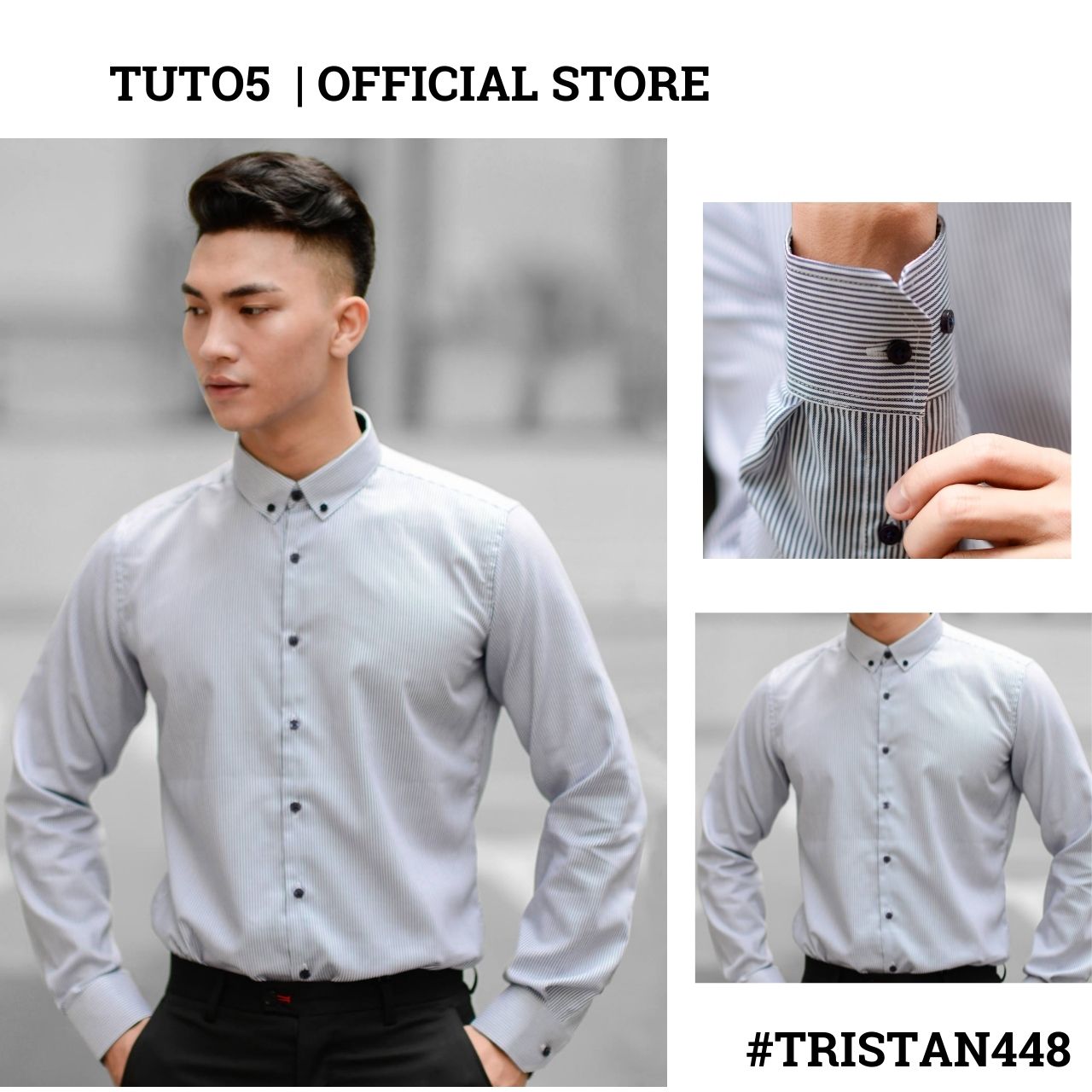 Áo sơ mi dài tay nam TUTO5 sơ mi công sở họa tiết sọc kẻ Slim fit Shirt cotton chống nhăn cao cấp phong cách trẻ trung, nam tính - TRISTAN449