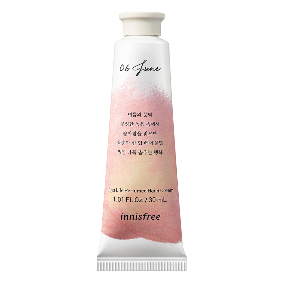 Kem dưỡng da tay Innisfree Jeju Life Perfumed Hand Cream tháng 06 - Hương Peach 131170731 (30ml)