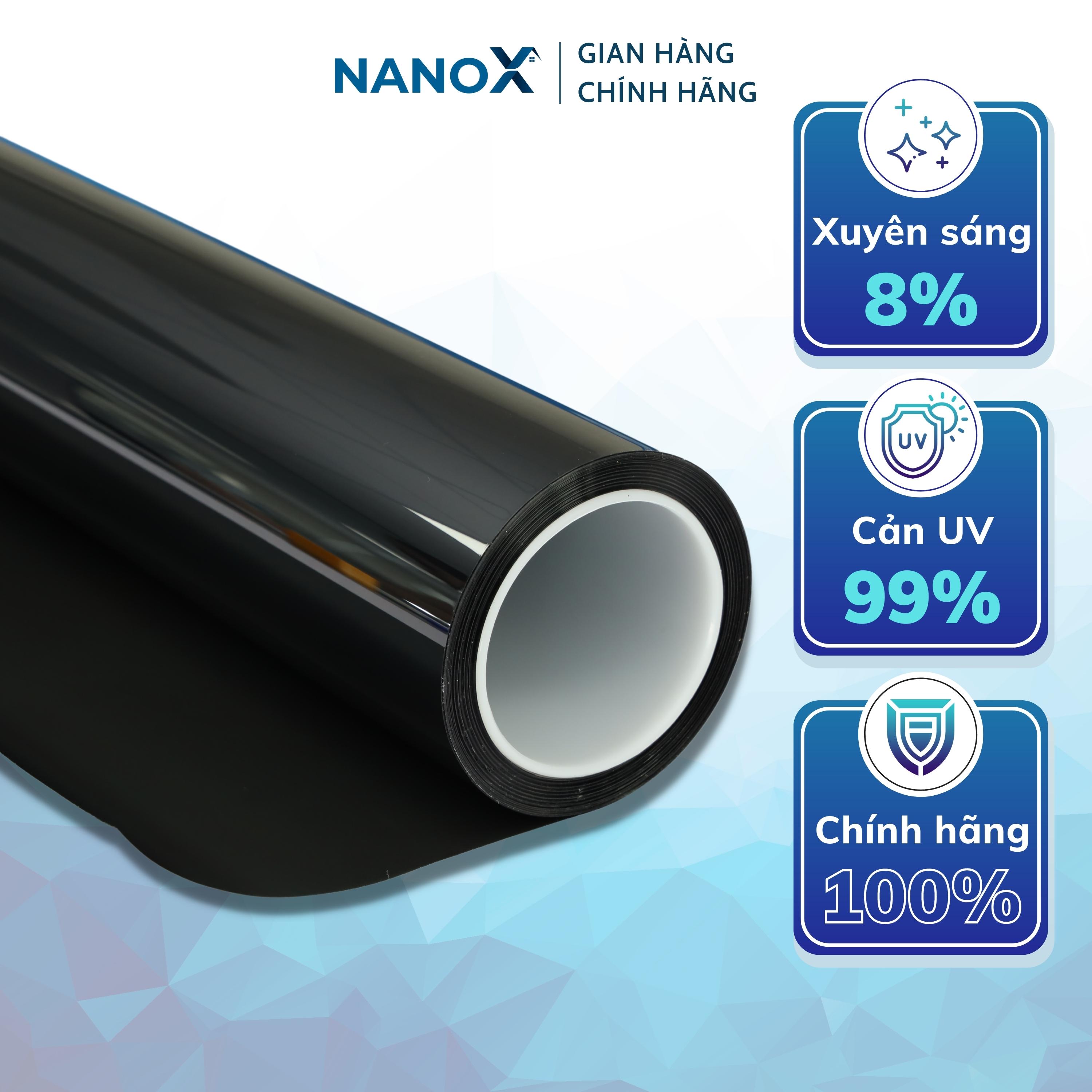 Phim cách nhiệt dán kính màu tối chống nắng nóng, chống UV, chống nhìn trộm NanoX CX 05