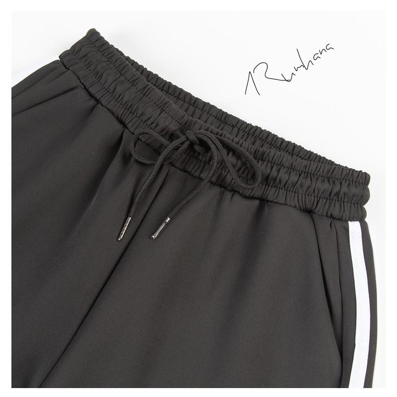 Quần 3 line unisex dáng suông ống rộng