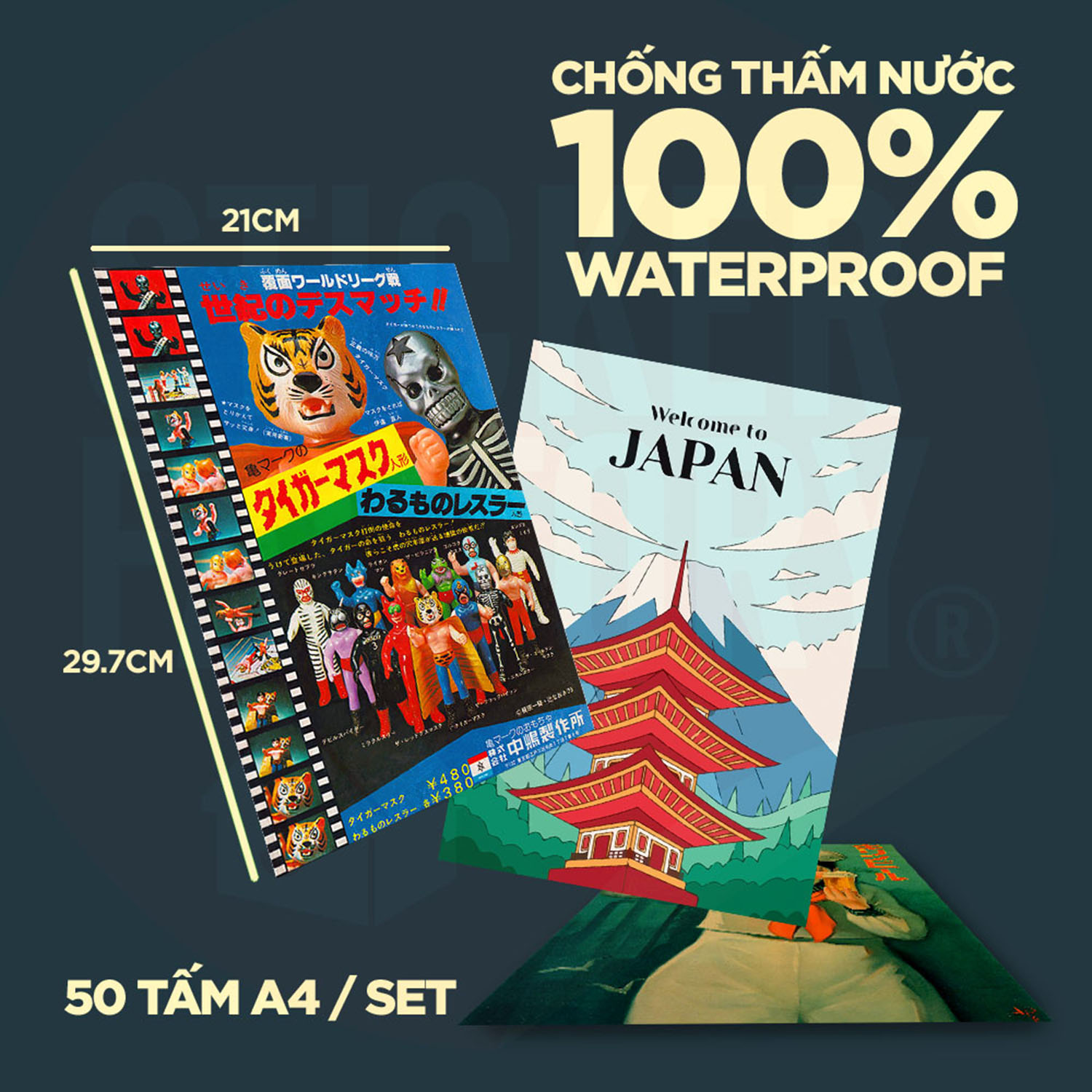 JAPAN - Set 50 Poster A4 dán tường trang trí decor quán nhà cửa chủ đề Nhật Bản - STICKER FACTORY