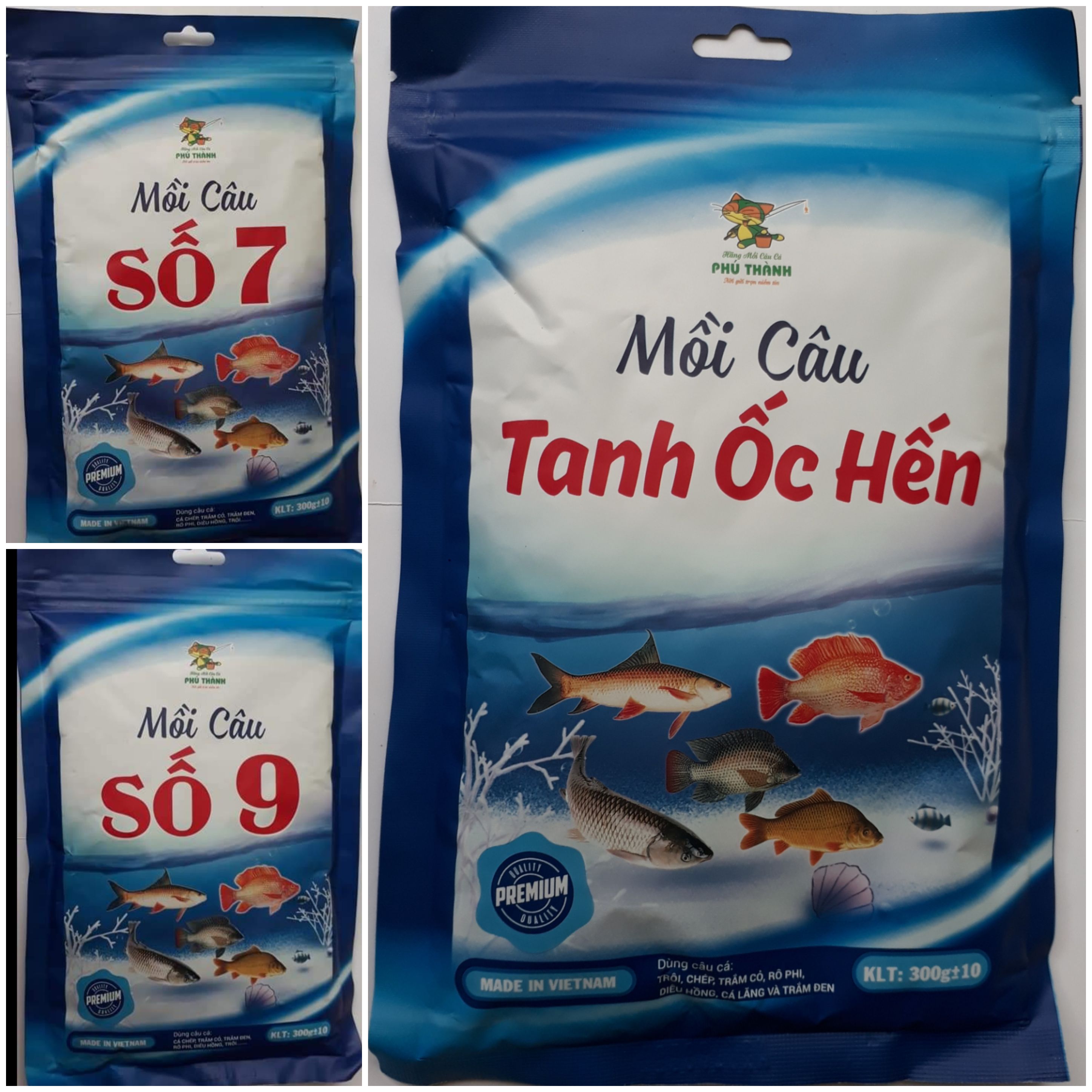 ComboMồi Câu Cá Số 7,9 và Tanh Ốc Hến - Bộ 3 kết hợp hoàn hảo của Hãng Phú Thành
