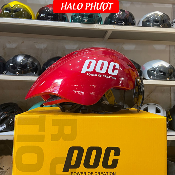 Nón POC P01 mẫu mới khóa nam châm, tặng bộ lót, túi đựng nón