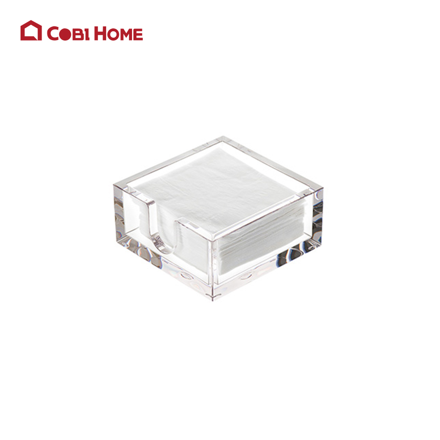 Khay đựng giấy ăn đựng đồ đa năng bằng nhựa màu trong suốt cao cấp