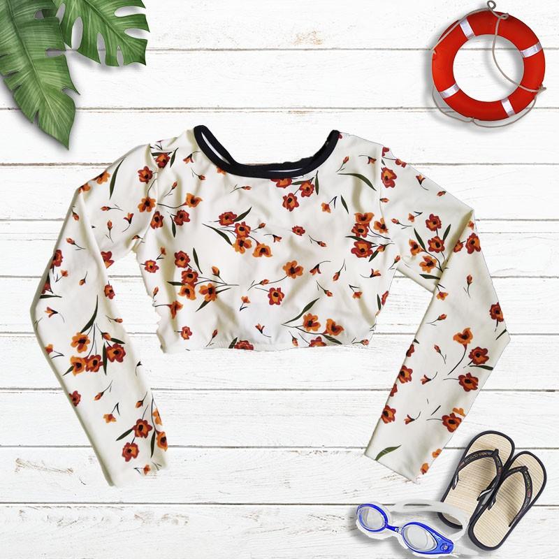 Đồ bơi nữ, Bikini croptop cực đẹp vải thun co dãn mát lạnh