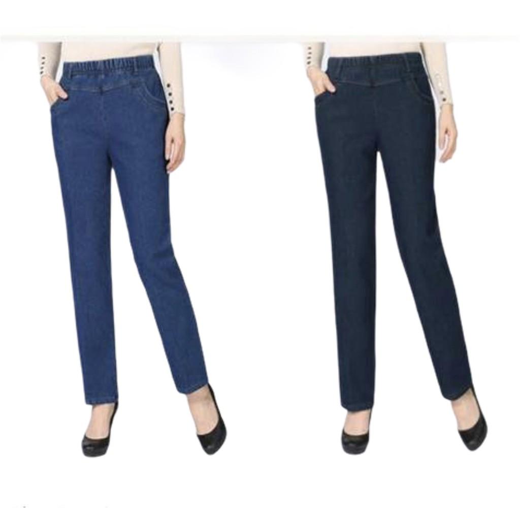 quần jean trung niên ống suông cao cấp (thời trang trung niên Lolita xinh) GD04-1220