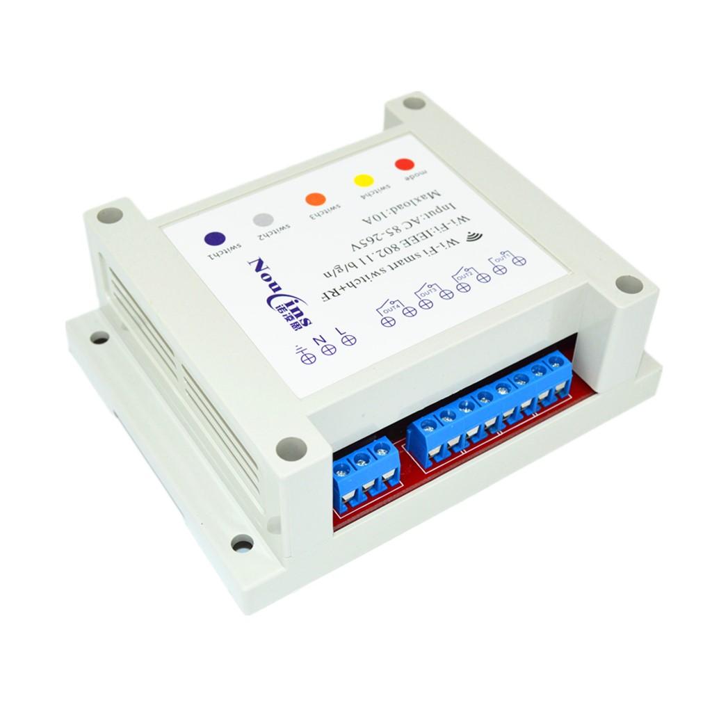 AC85-265V 4 Channel Wireless Remote Control WiFI Smart Home Switch 433MHz #5