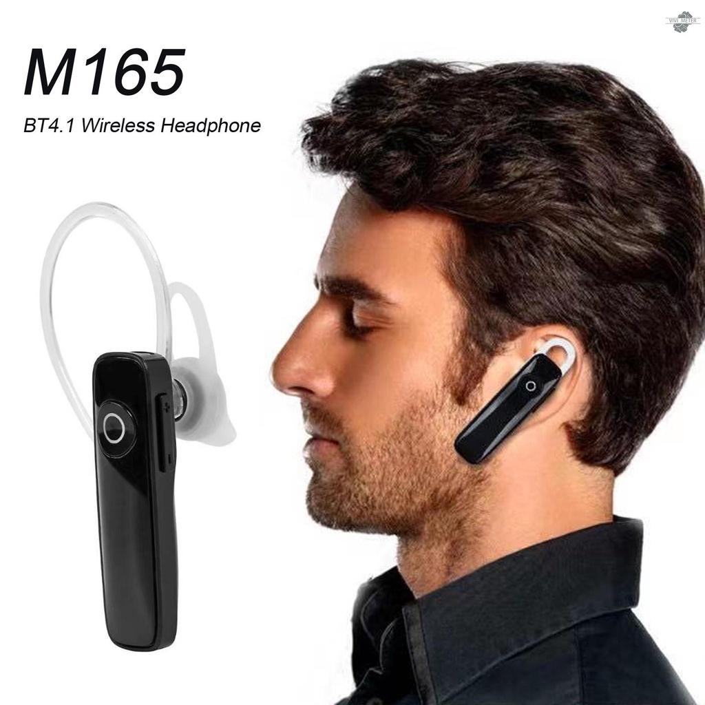 M165 Wireless Business Earphone Bluetooth 4.1 Headphones In-ear Music Headset Earpiece Hands-free Earbuds with Microphone