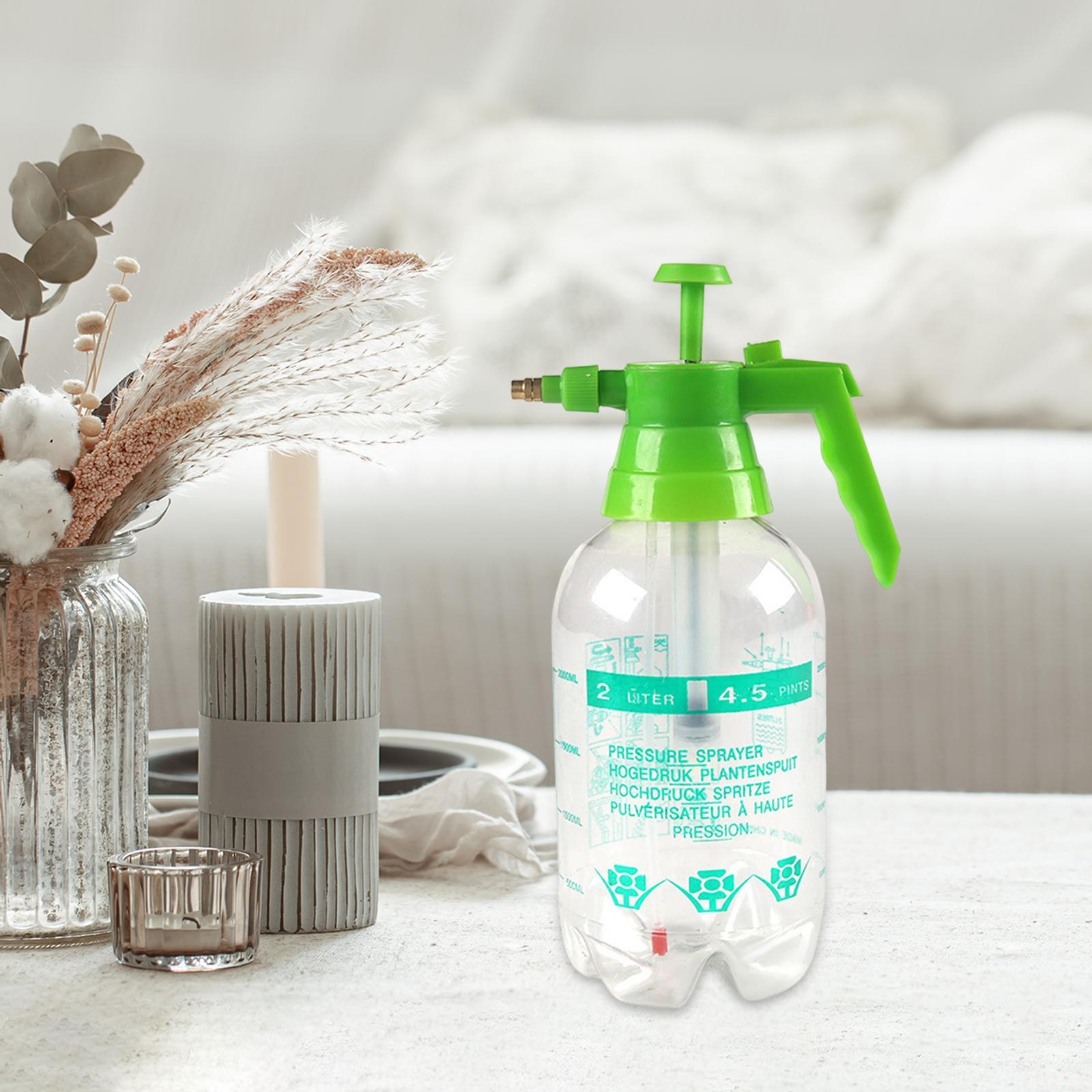 Manual Garden Sprayer Hand Pressure Pump Sprayer Adjustable Brass Nozzle 0.5 Gal 2L